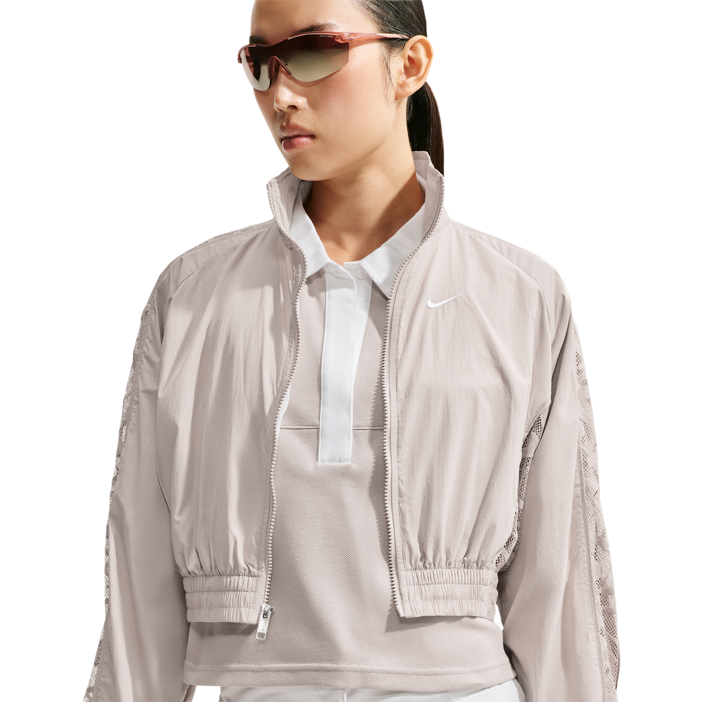 Nike Lace Inset Track Jacket - Women's - Cream Ii/White/Cream Ii