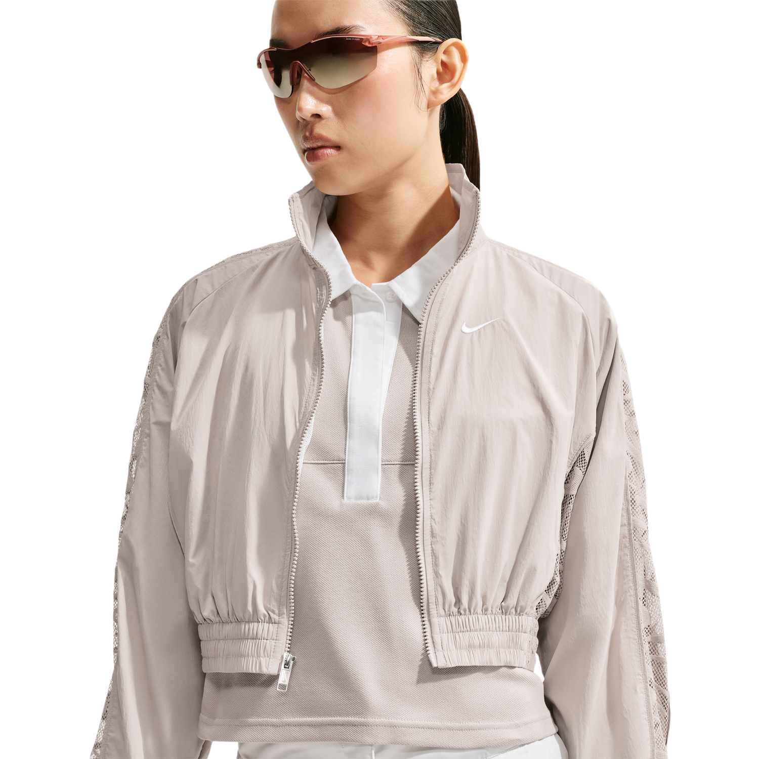 Nike Lace Inset Track Jacket - Women's - Cream Ii/White/Cream Ii