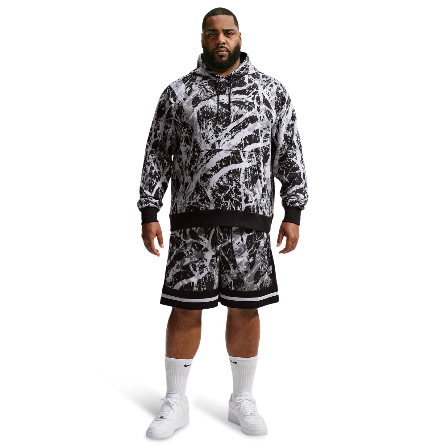 Nike Ja Dri-FIT Game Classic 8In Short AOP - Men's - Black/Light Smoke Grey/Metallic Silver