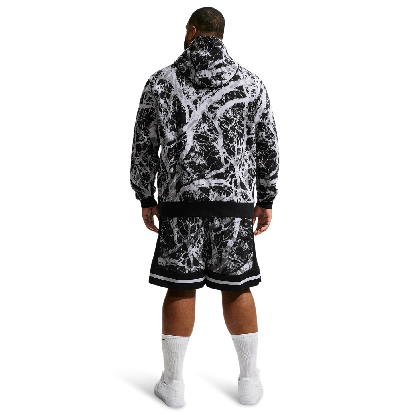 Nike Ja Dri-FIT Game Classic 8In Short AOP - Men's - Black/Light Smoke Grey/Metallic Silver