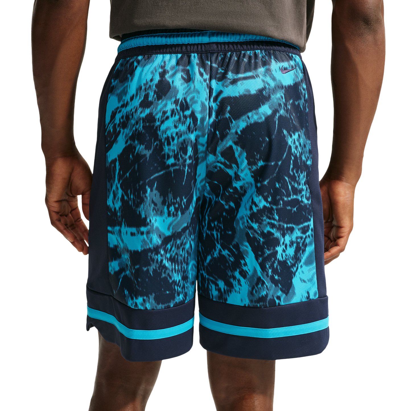 Nike Ja Dri-FIT Game Classic 8In Short AOP - Men's - Obsidian/Light Current Blue/Metallic Silver