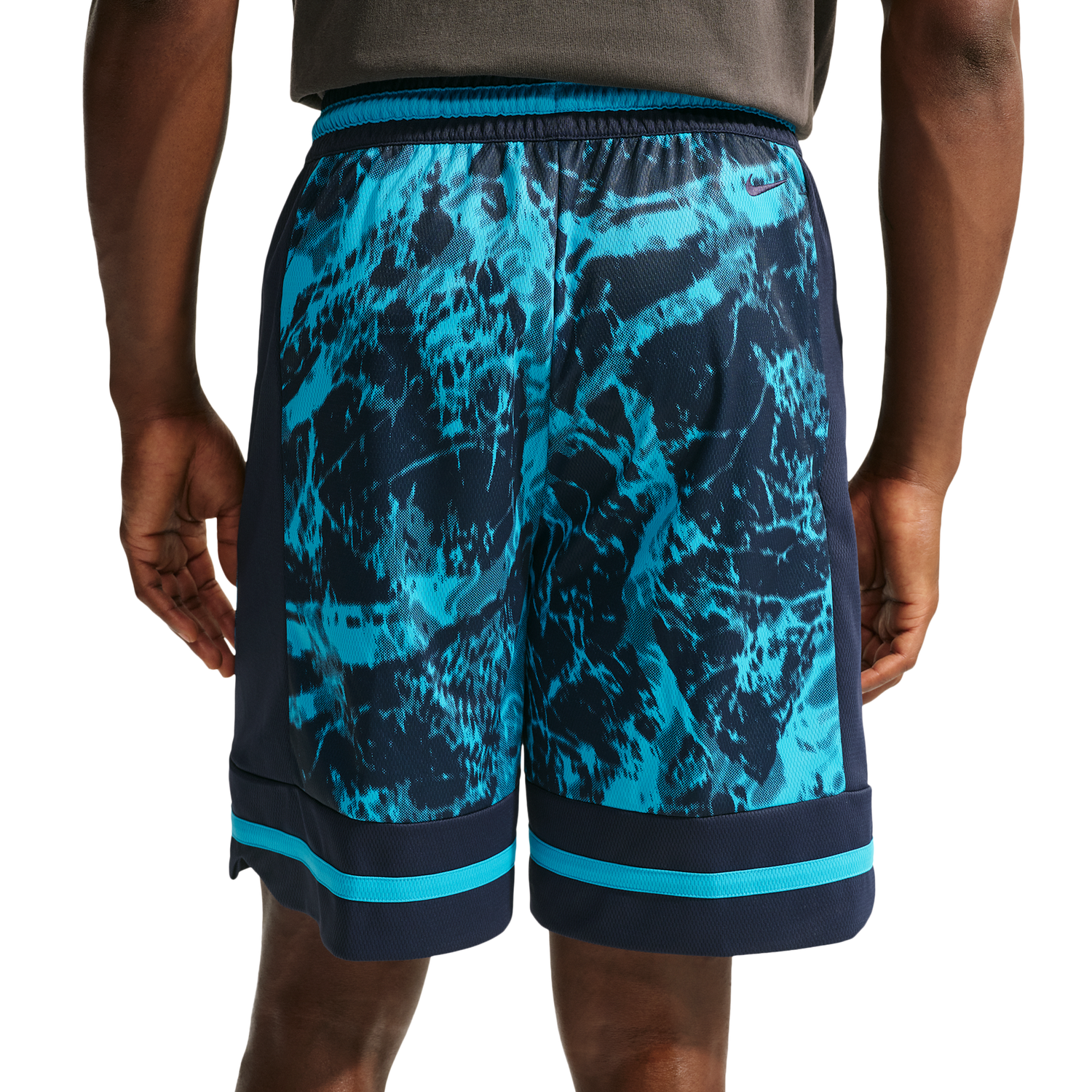 Nike Ja Dri-FIT Game Classic 8In Short AOP - Men's - Obsidian/Light Current Blue/Metallic Silver
