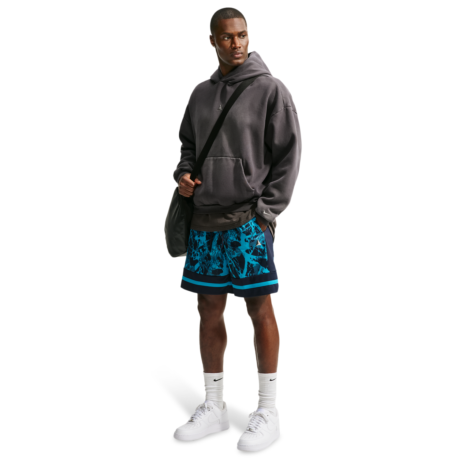 Nike Ja Dri-FIT Game Classic 8In Short AOP - Men's - Obsidian/Light Current Blue/Metallic Silver