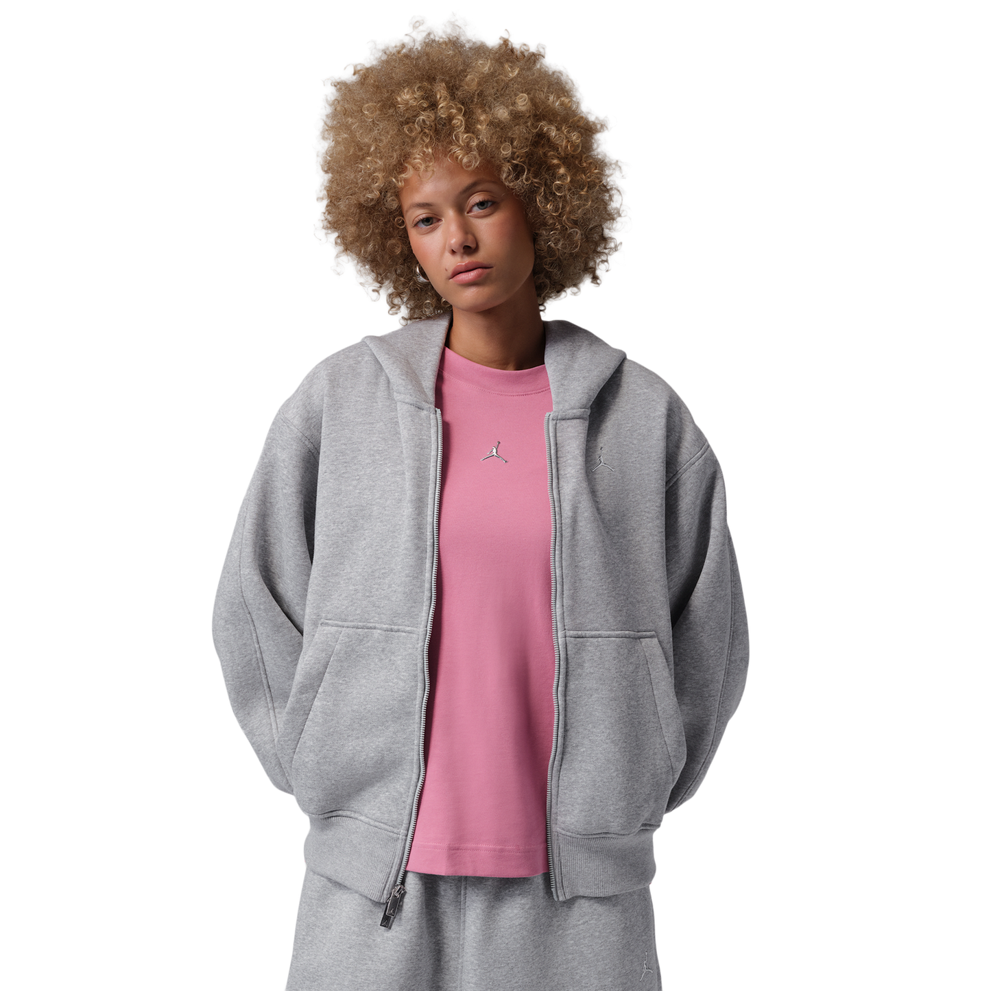 Jordan Brooklyn Fleece FZ BB - Women's - Dk Grey Heather