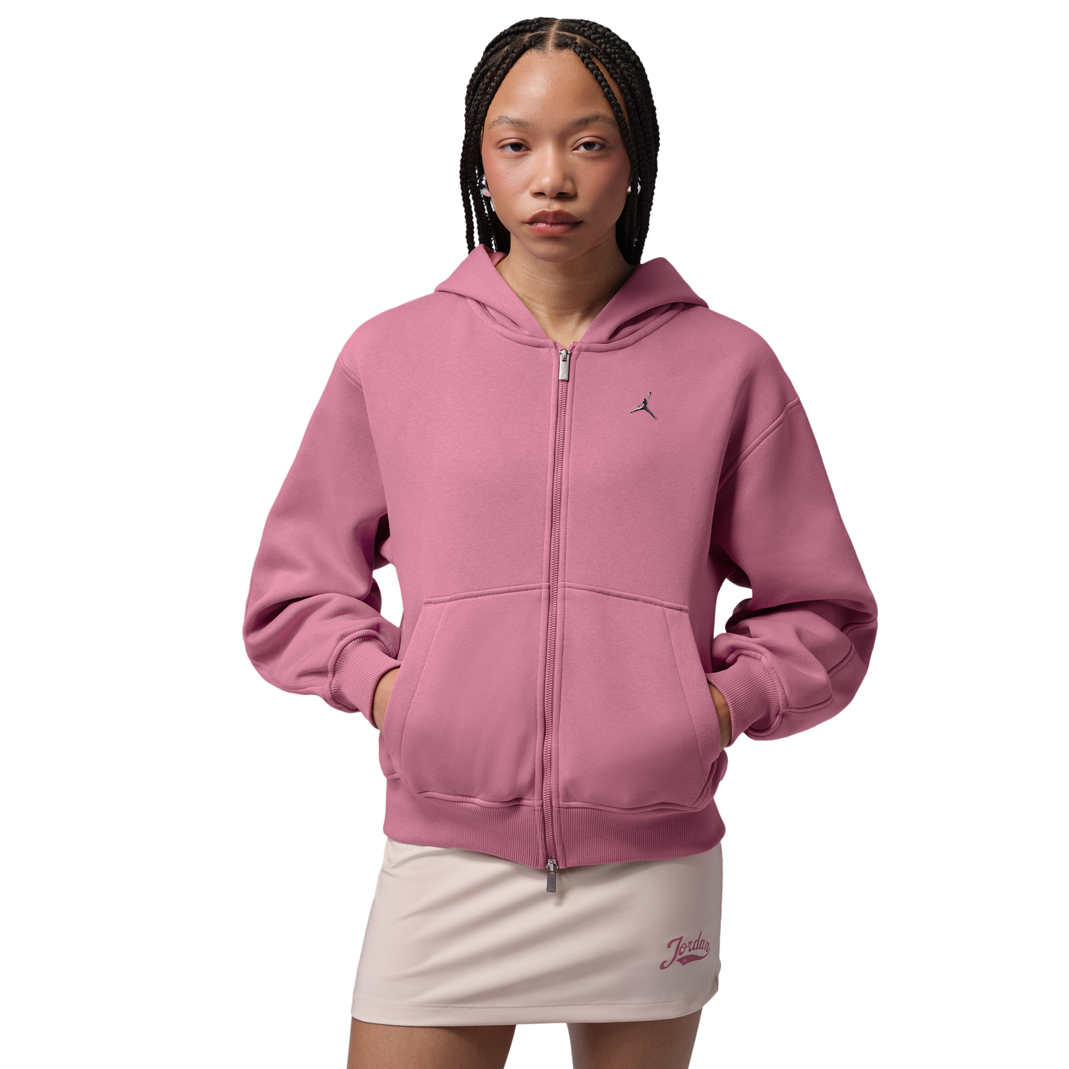Jordan Brooklyn Fleece FZ BB - Women's - Desert Berry