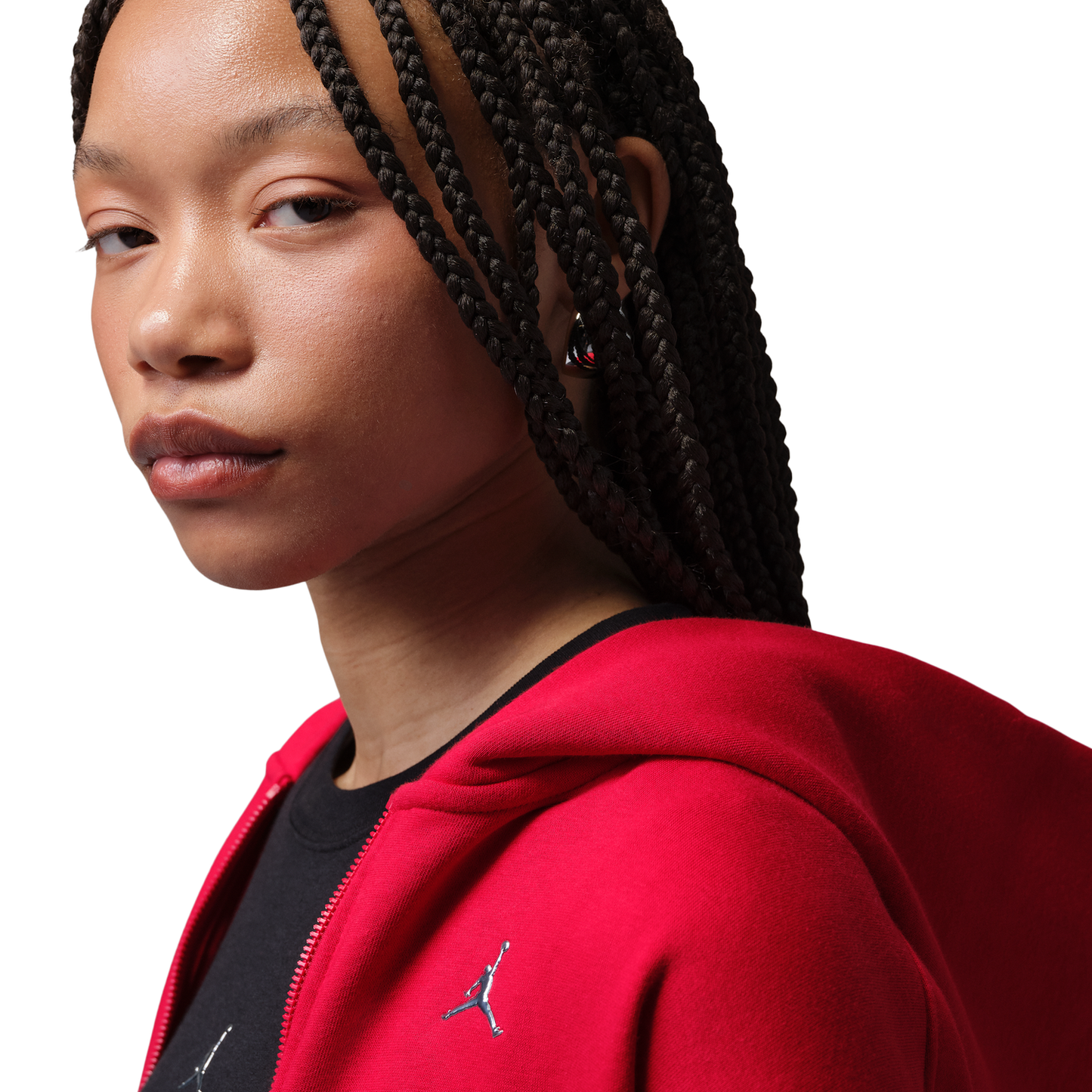 Jordan Brooklyn Fleece FZ BB - Women's - Gym Red