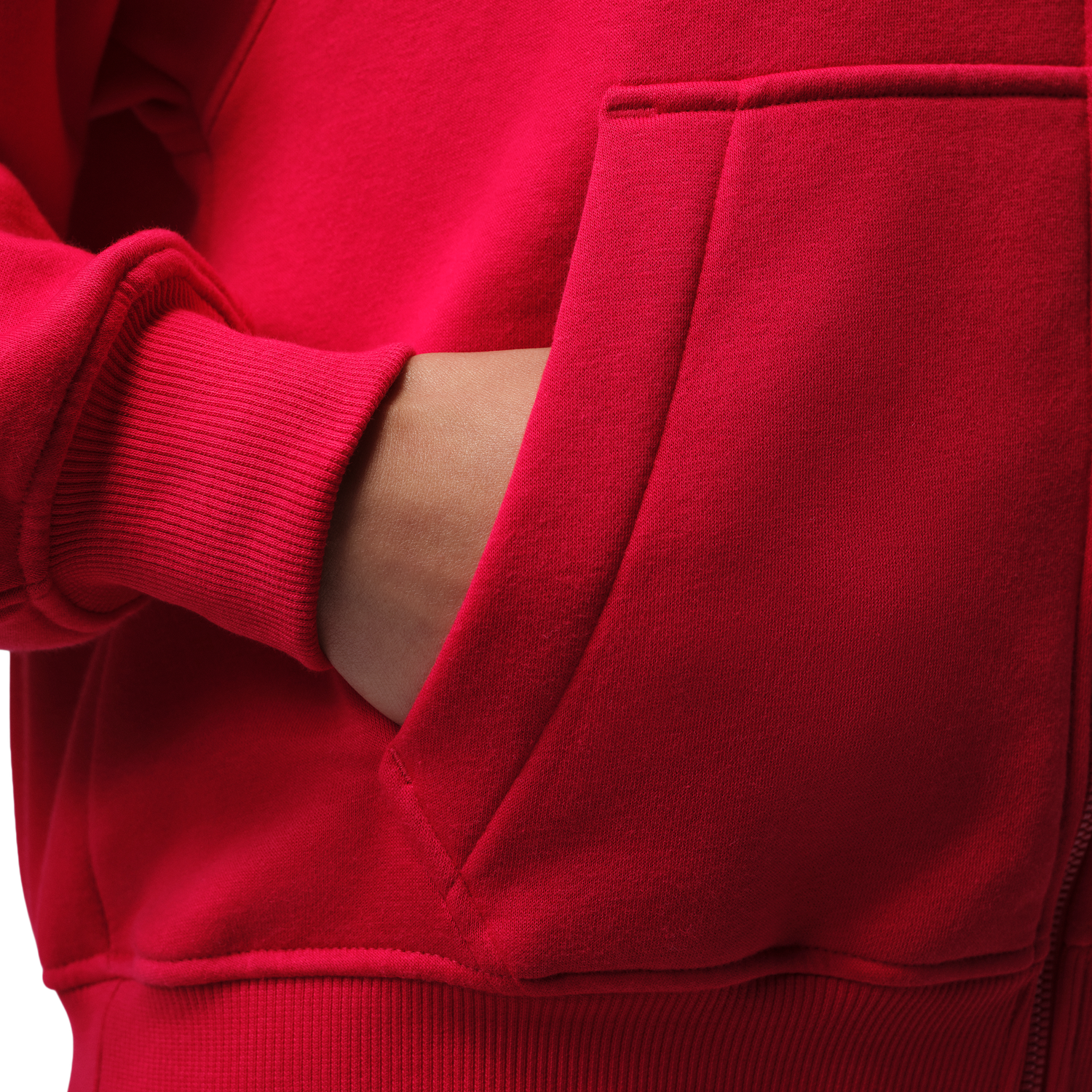 Jordan Brooklyn Fleece FZ BB - Women's - Gym Red