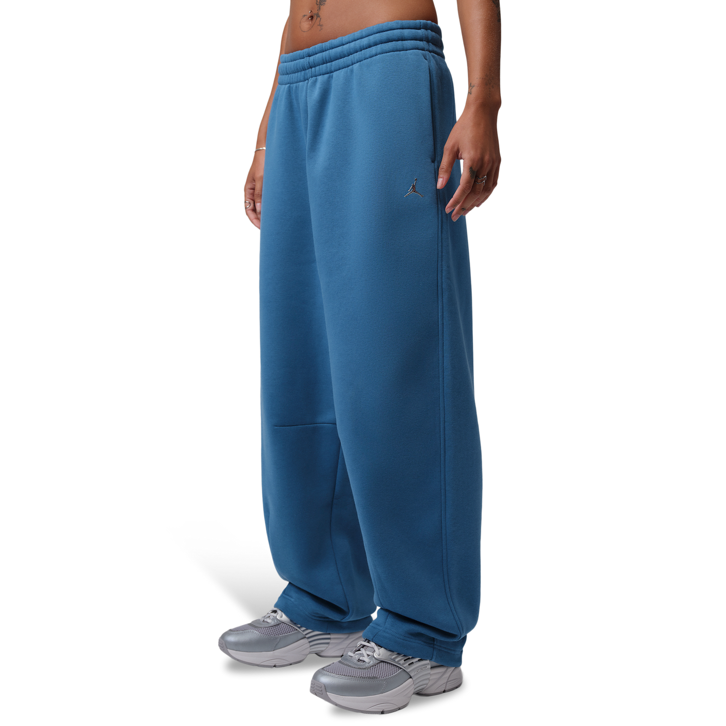Jordan Brooklyn Fleece BB Wide Leg Pants - Women's - True Blue