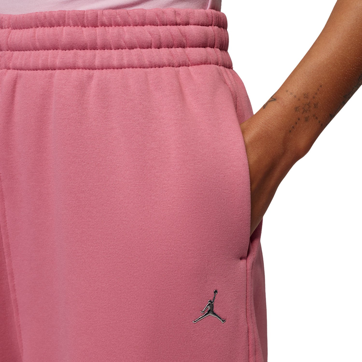 Jordan Brooklyn Fleece BB Wide Leg Pants - Women's - Desert Berry