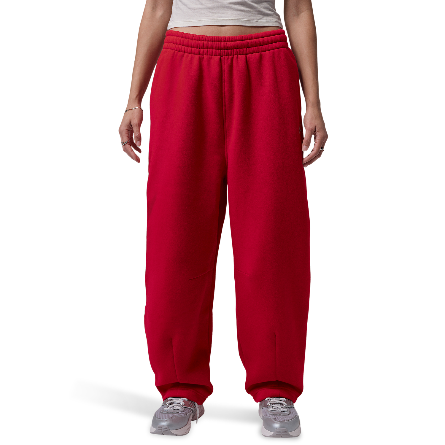 Jordan Brooklyn Fleece BB Wide Leg Pants - Women's - Gym Red