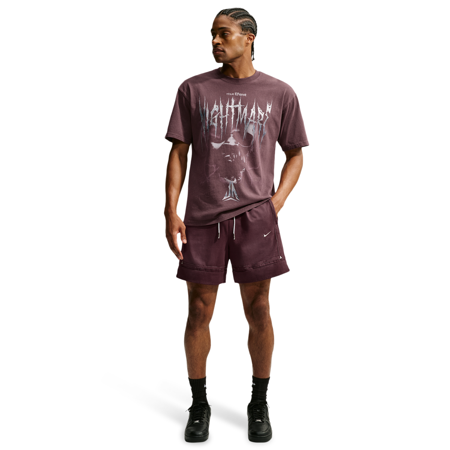 Nike Ja SI GM Pro 6in Shirt - Men's - Burgundy Crush