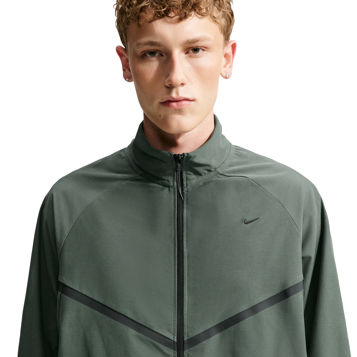 Nike Tech Shori Knit Track Jacket - Men's - Camo Green/Black