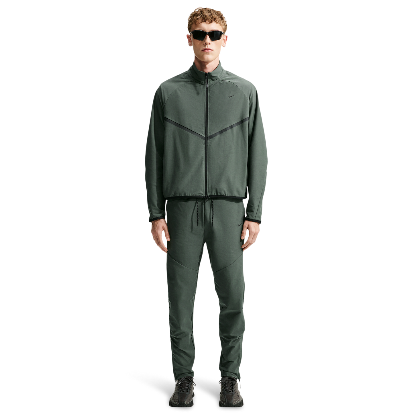 Nike Tech Shori Knit Track Jacket - Men's - Camo Green/Black