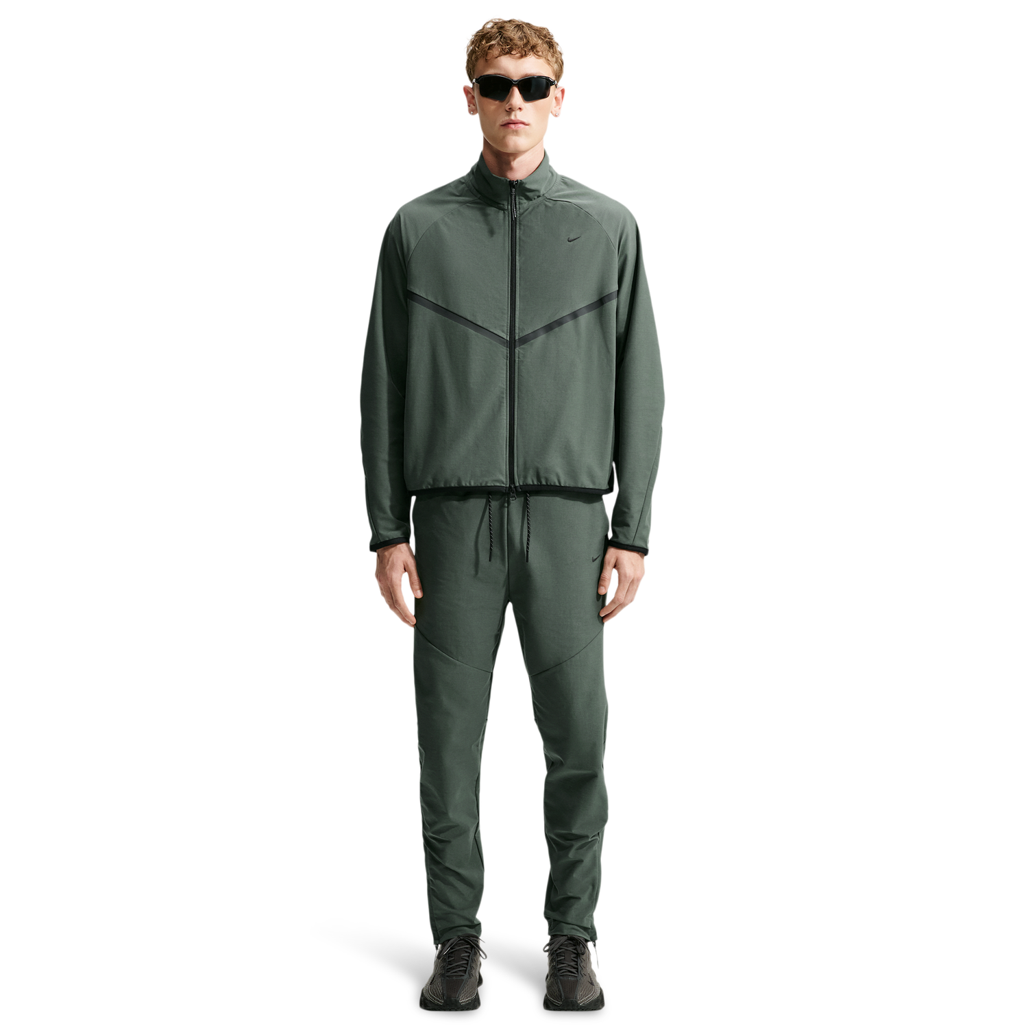 Nike Tech Shori Knit Track Jacket - Men's - Camo Green/Black
