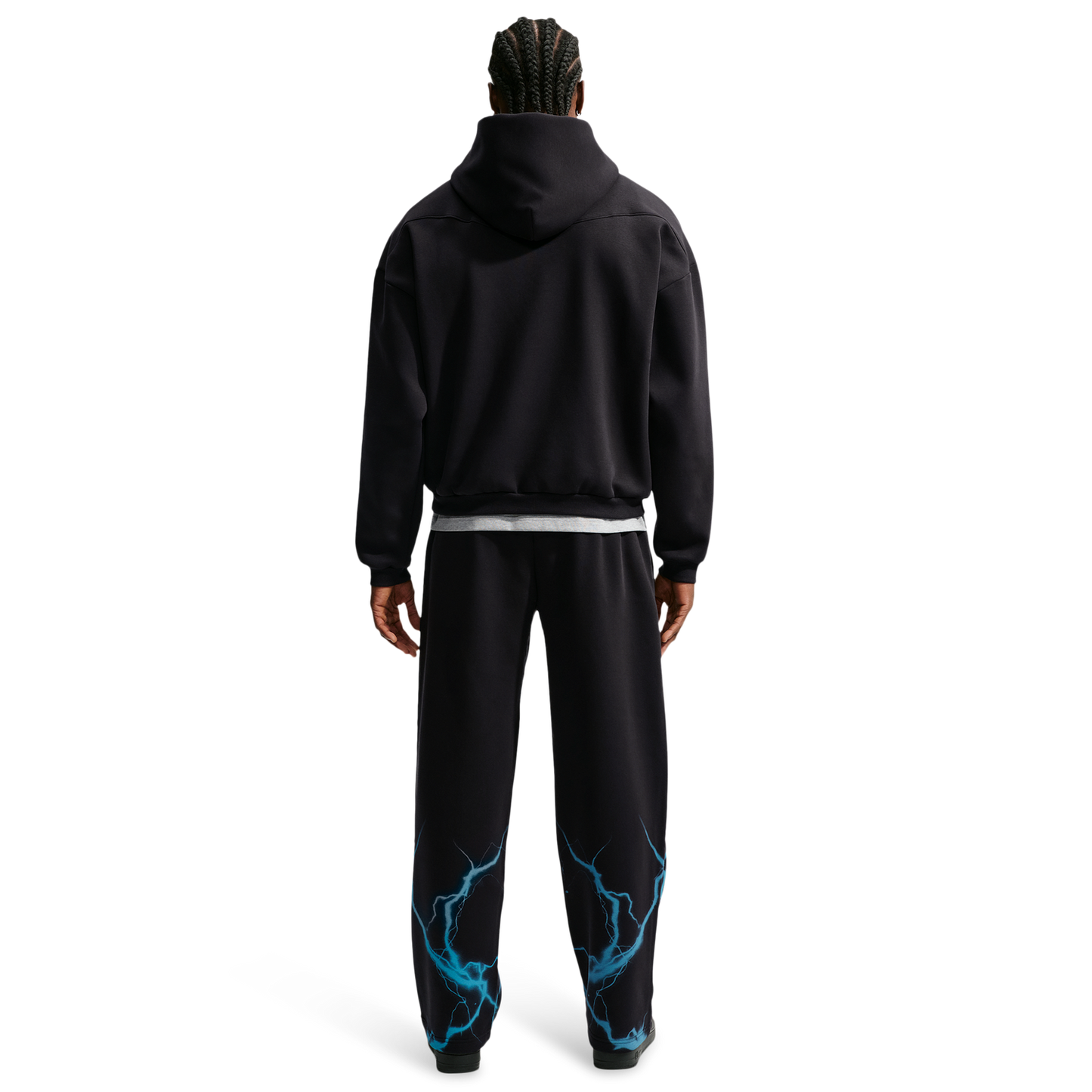 Nike Therma-FIT Standard Issue Open Hem Pant - Men's - Black/Light Current Blue/Pale Ivory