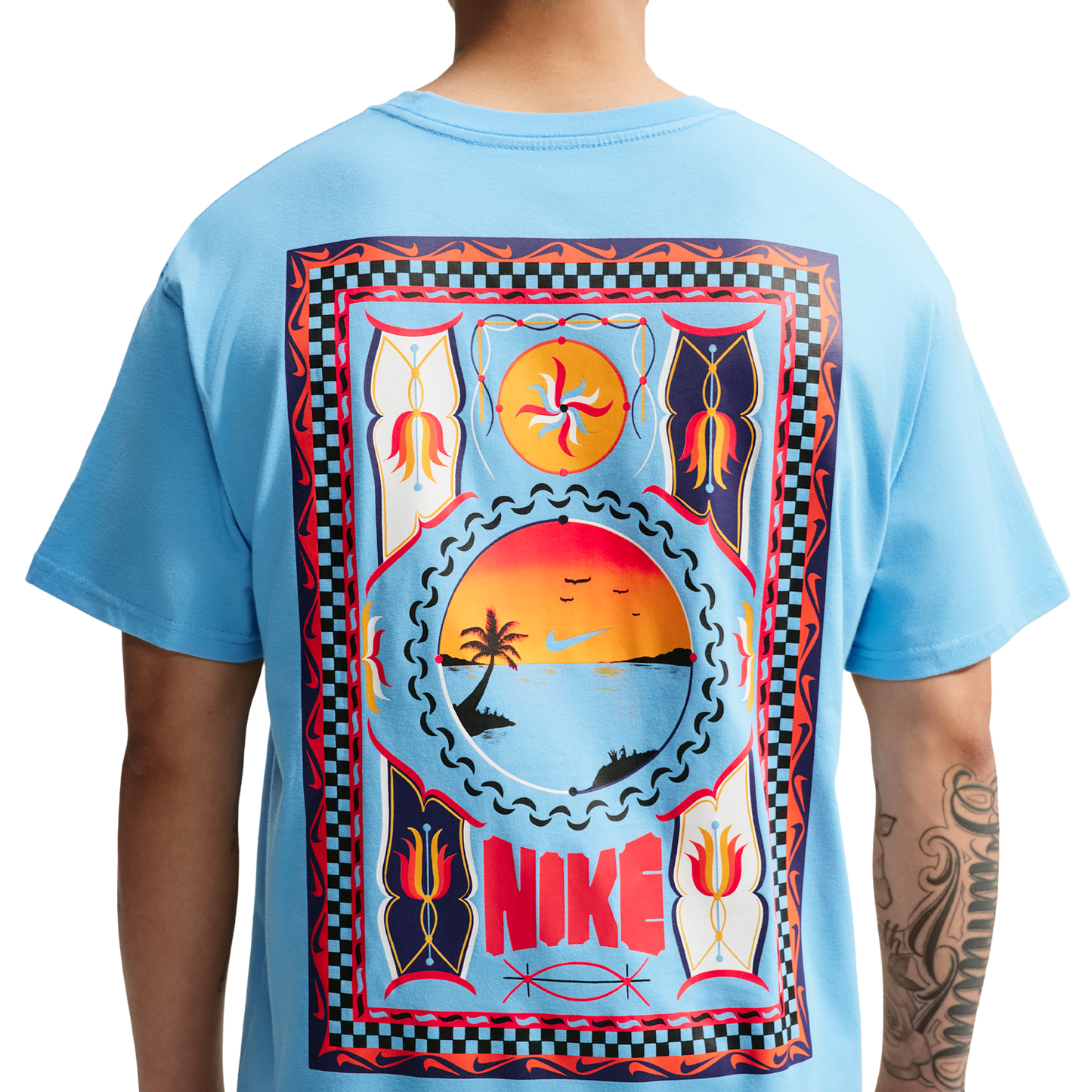 Nike NSW  LSE Palm Camo T-Shirt - Men's - Football Blue