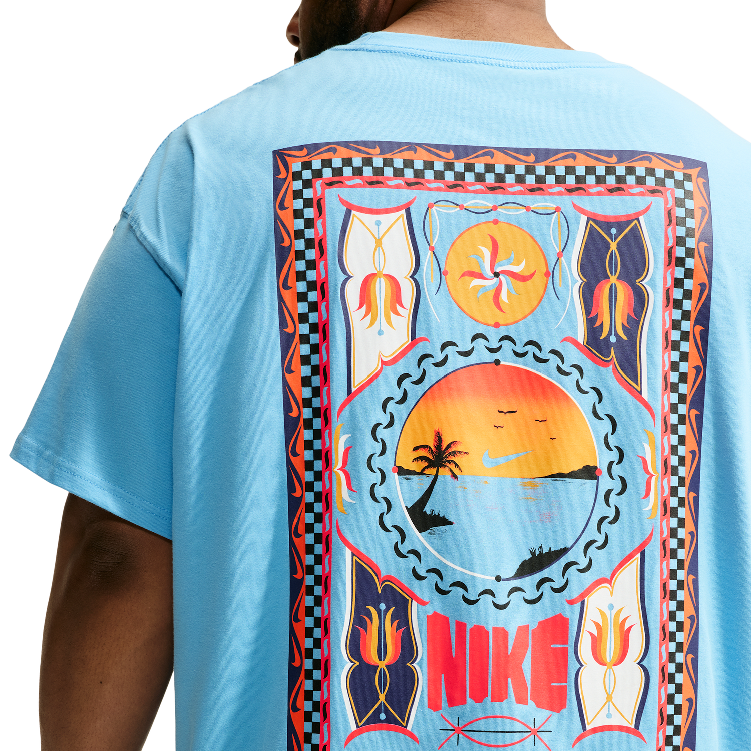 Nike NSW  LSE Palm Camo T-Shirt - Men's - Football Blue