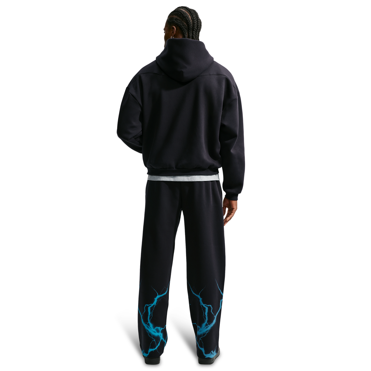 Nike Therma-FIT Standard Issue PO Hoodie Skull - Men's - Black/Pale Ivory/Light Current Blue