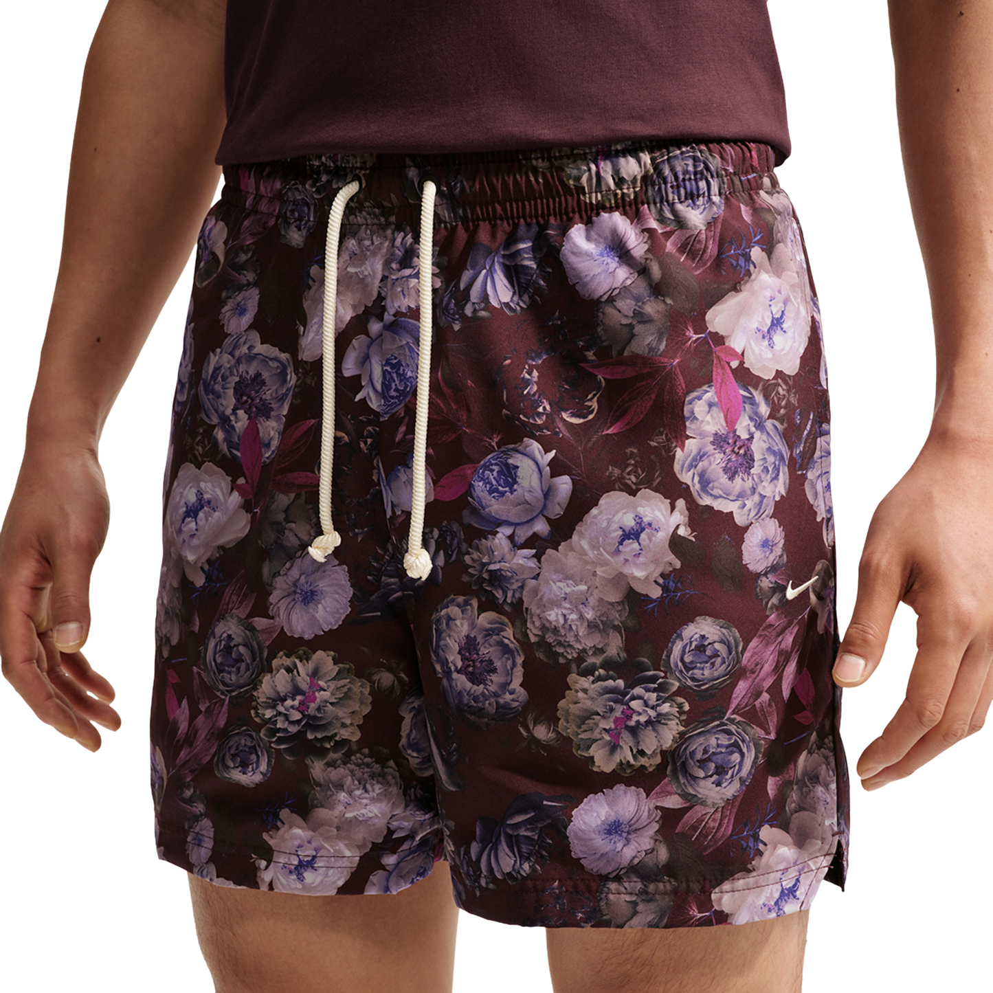 Nike Rose Dri-FIT SI PRC Woven 5 Inch Shorts - Men's - Burgundy Crush/Pale Ivory