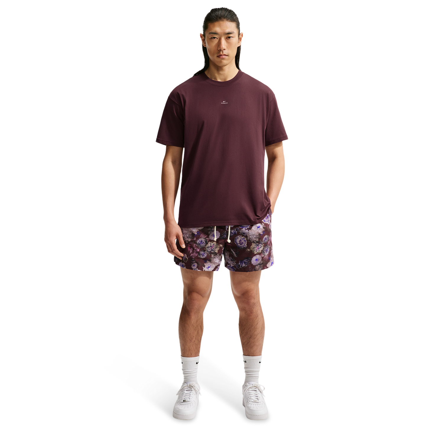 Nike Rose Dri-FIT SI PRC Woven 5 Inch Shorts - Men's - Burgundy Crush/Pale Ivory