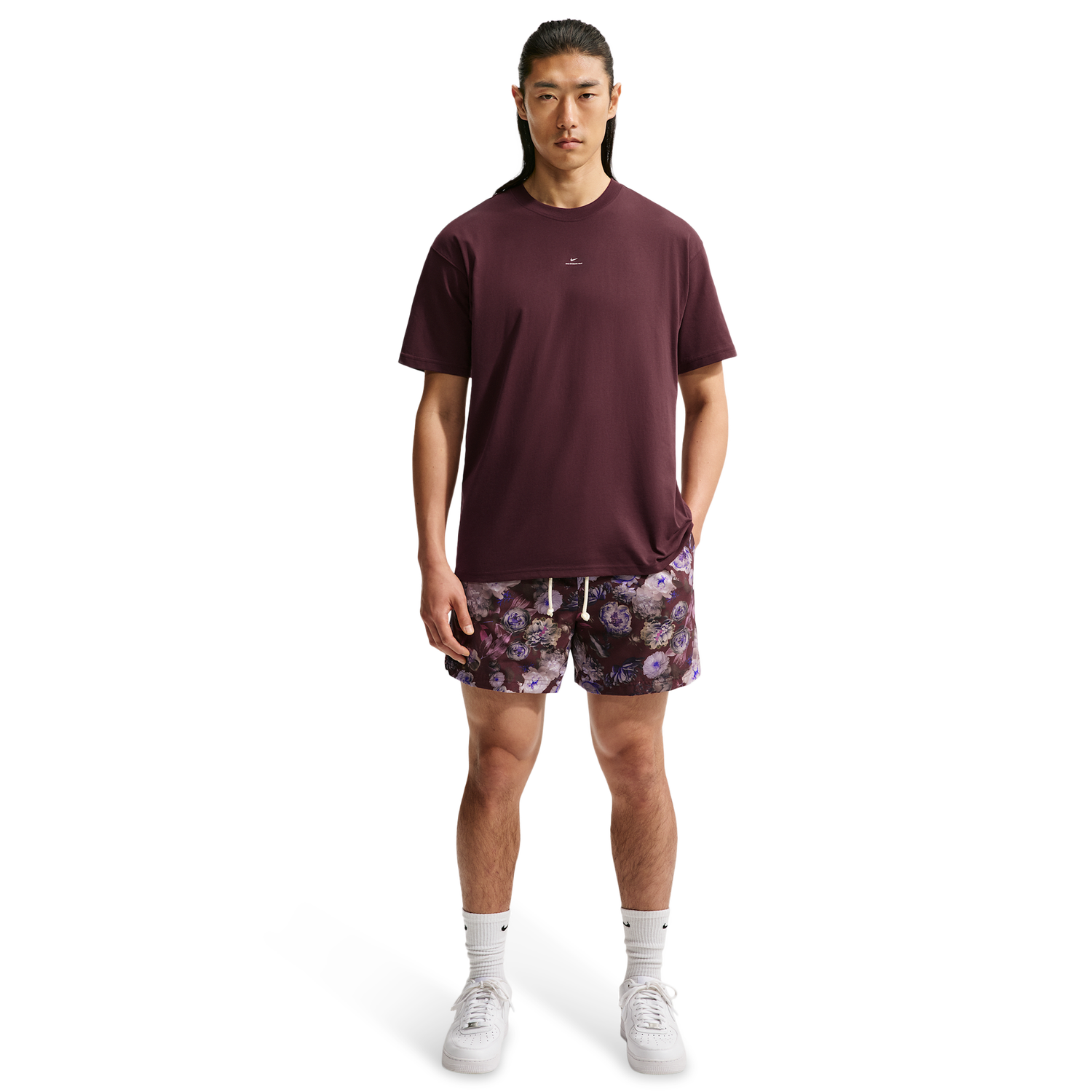 Nike Rose Dri-FIT SI PRC Woven 5 Inch Shorts - Men's - Burgundy Crush/Pale Ivory