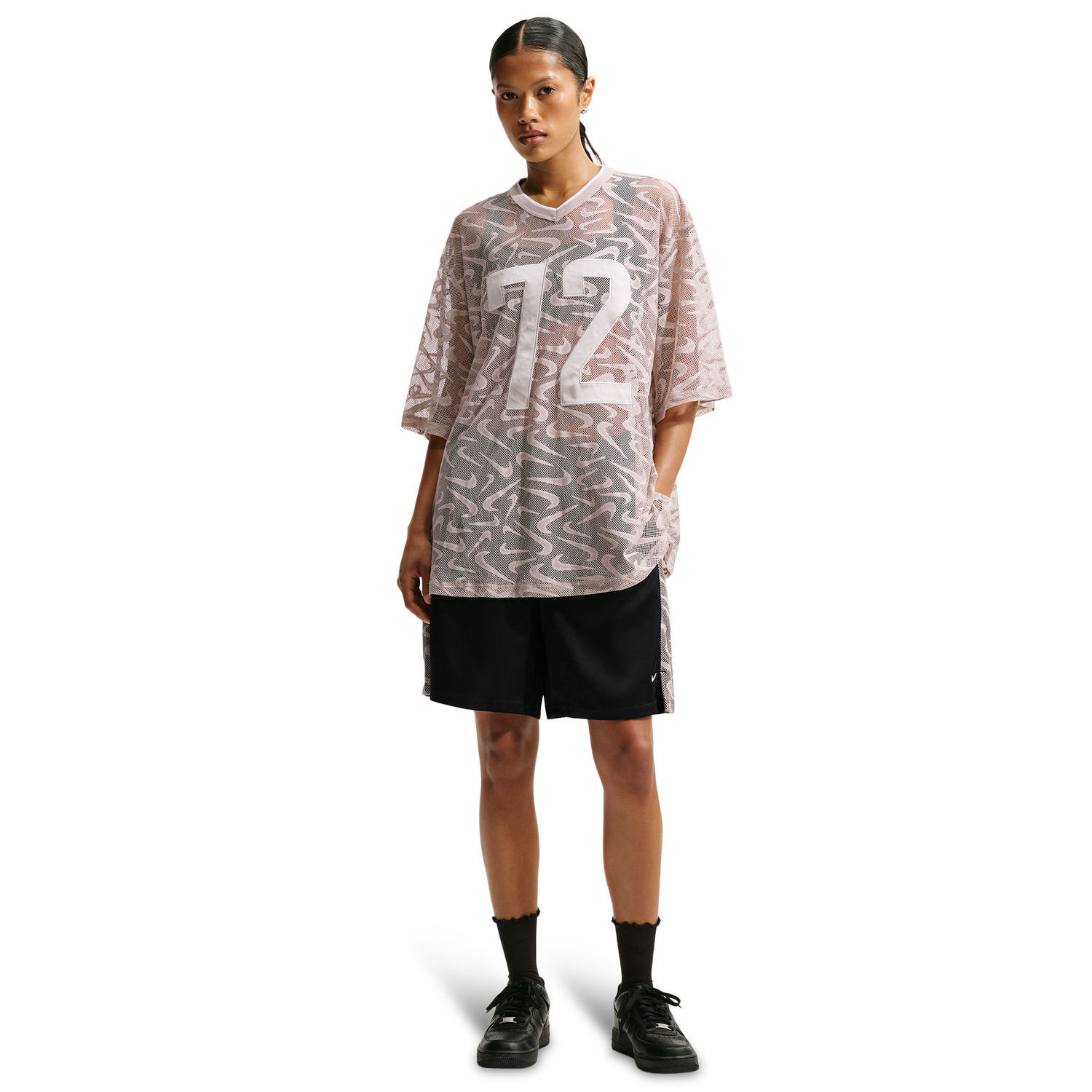Nike Chill Woven Lace Short - Women's - White/Cream Ii/Black