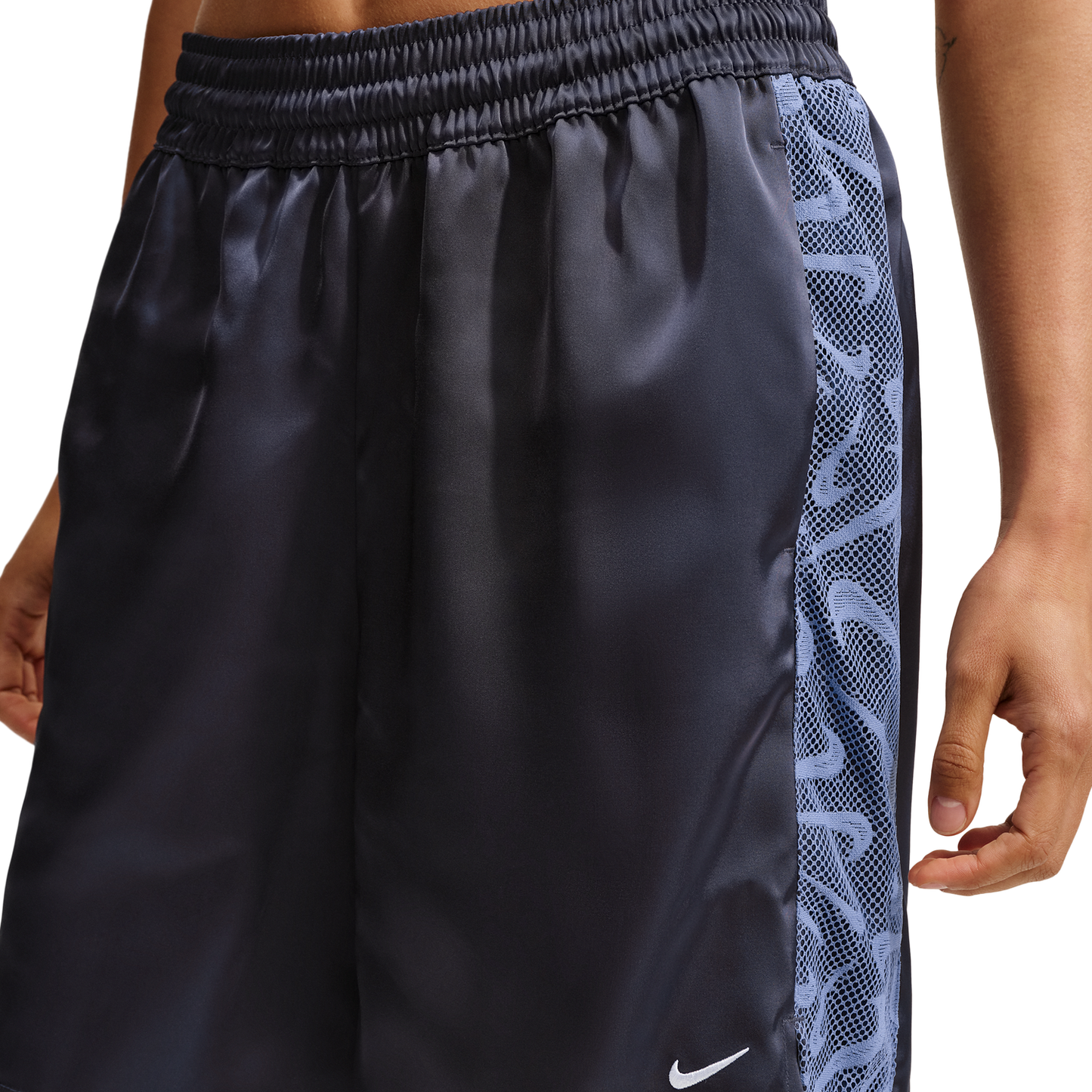 Nike Chill Woven Lace Short - Women's - White/Gridiron/Work Blue