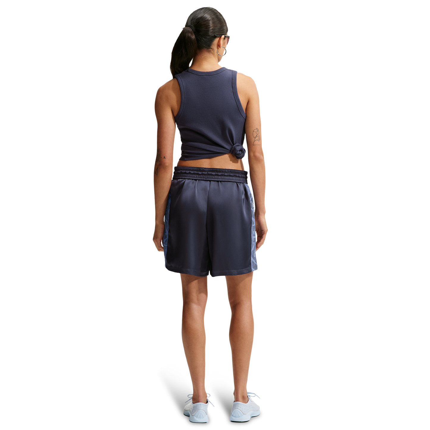 Nike Chill Woven Lace Short - Women's - White/Gridiron/Work Blue