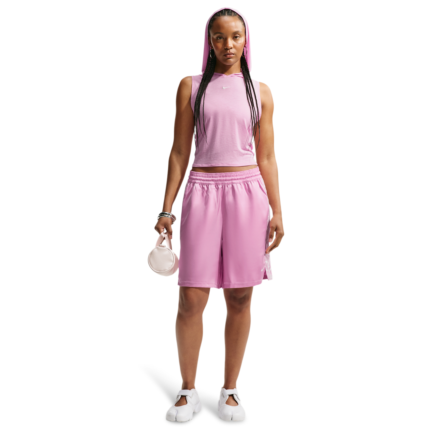 Nike Chill Woven Lace Short - Women's - Pink Rise/Bleached Lilac/White