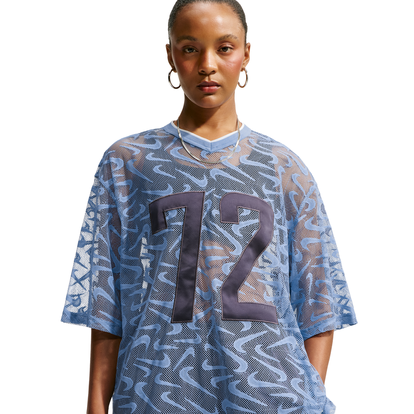 Nike Chill Woven Lace Jersey - Women's - White/Work Blue/Gridiron