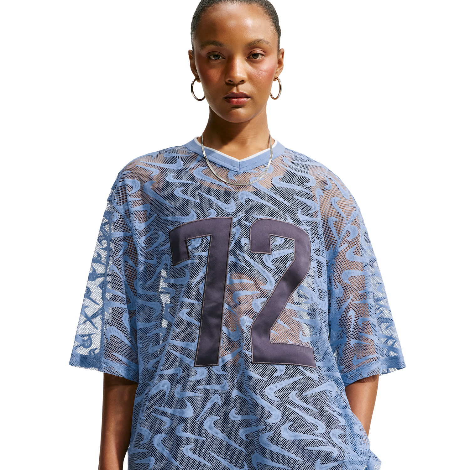 Nike Chill Woven Lace Jersey - Women's - White/Work Blue/Gridiron