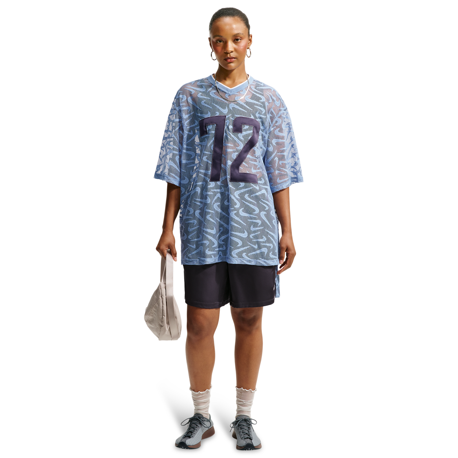 Nike Chill Woven Lace Jersey - Women's - White/Work Blue/Gridiron