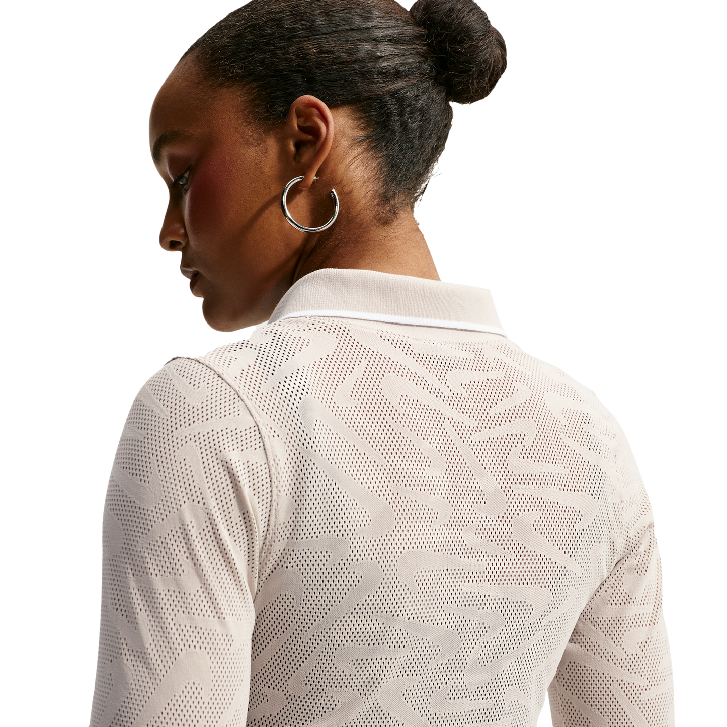 Nike Chll Knit LS Stitch Lace Top - Women's - Cream Ii/White/Cream Ii