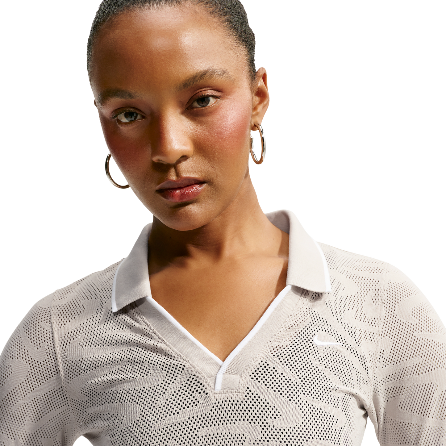 Nike Chll Knit LS Stitch Lace Top - Women's - Cream Ii/White/Cream Ii