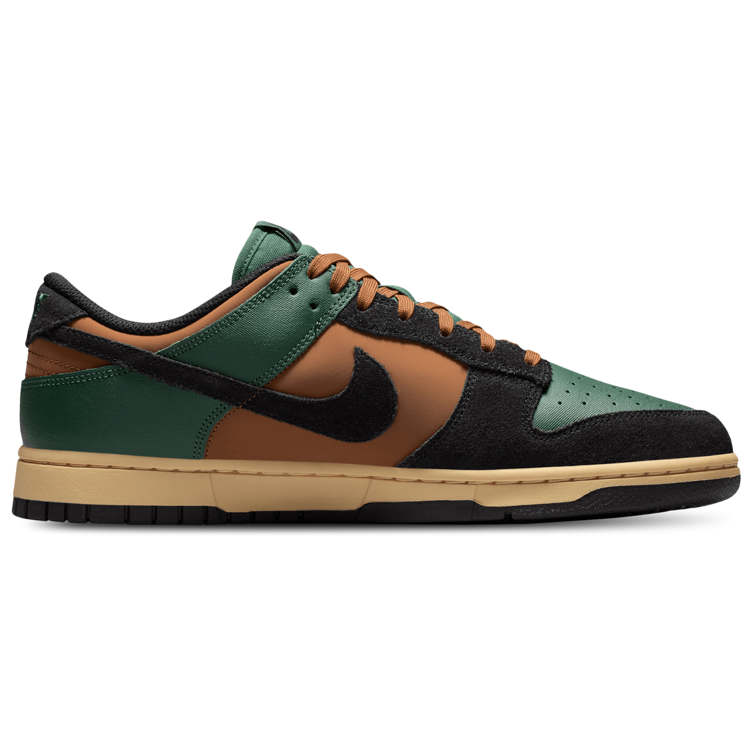 Nike Dunk Low Retro - Men's - Black/Fir/Light British Tan