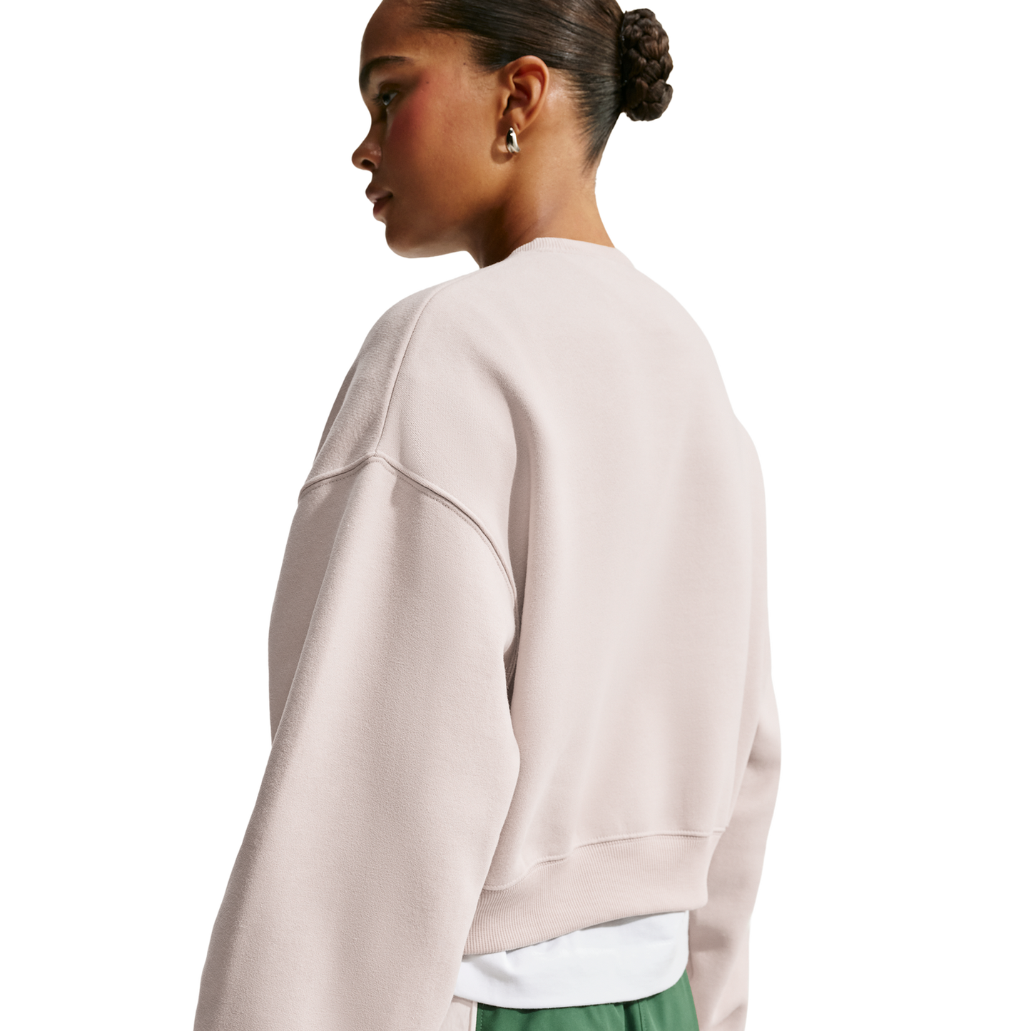Nike Studio Fleece Mid-OS Crop Crew - Women's - Sail/Cream Ii