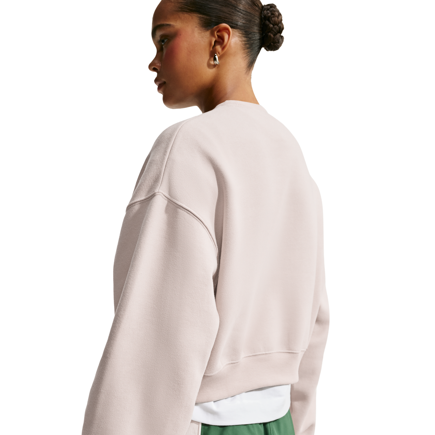 Nike Studio Fleece Mid-OS Crop Crew - Women's - Sail/Cream Ii
