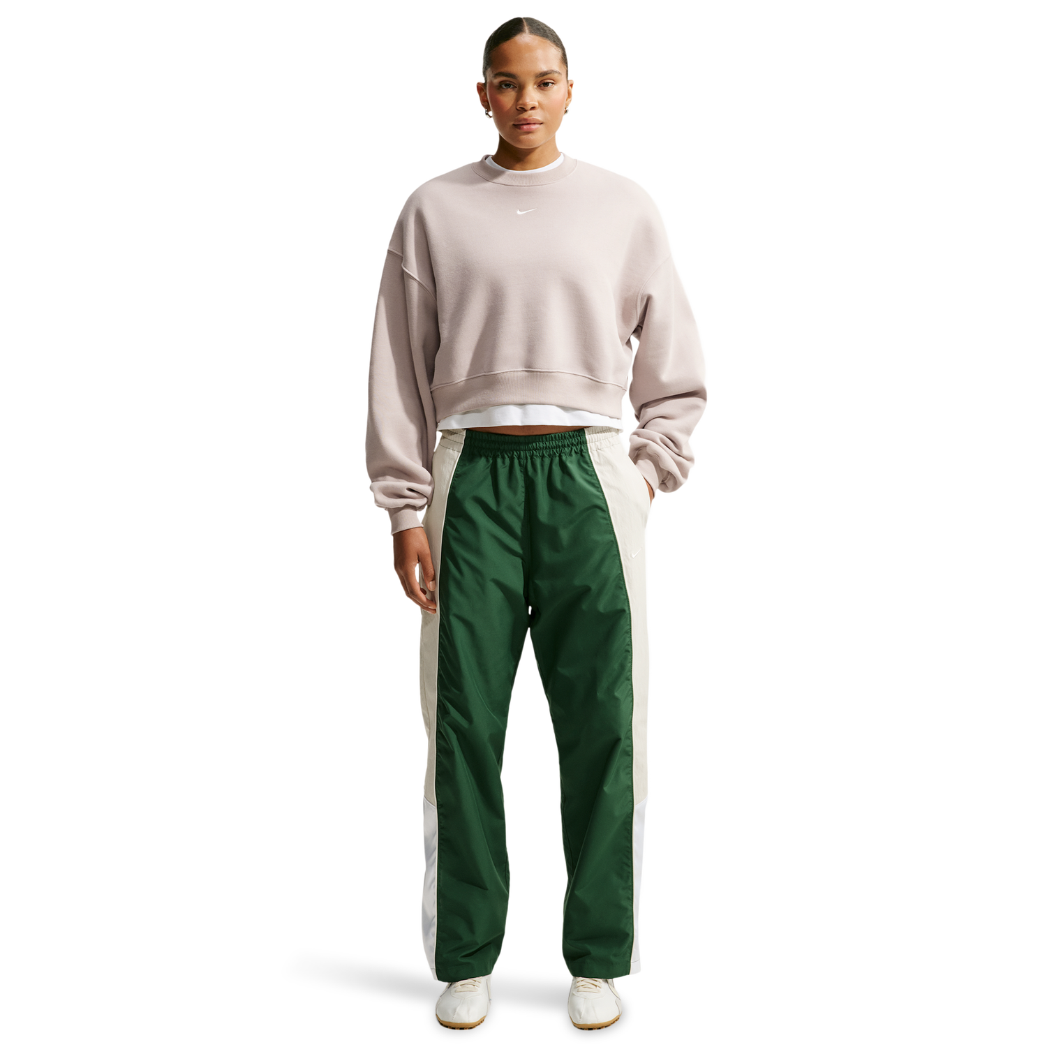 Nike Studio Fleece Mid-OS Crop Crew - Women's - Sail/Cream Ii