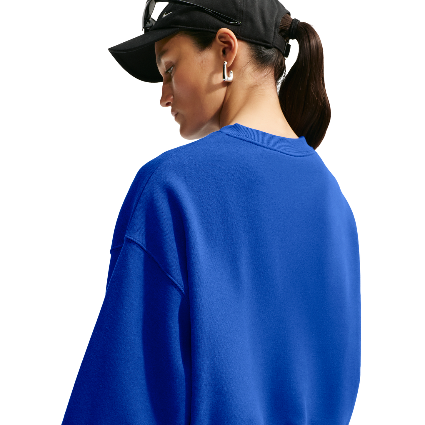 Nike Studio Fleece Mid-OS Crop Crew - Women's - Old Royal/Sail