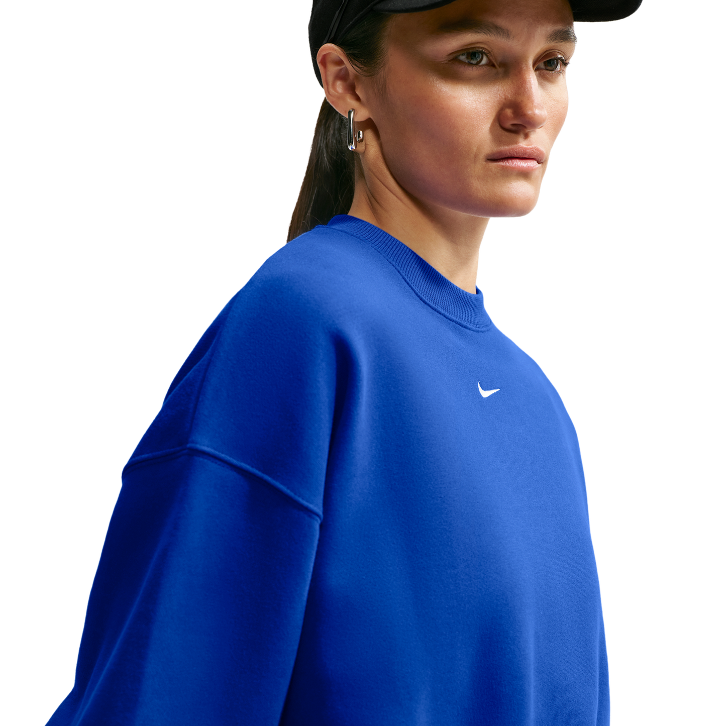 Nike Studio Fleece Mid-OS Crop Crew - Women's - Old Royal/Sail