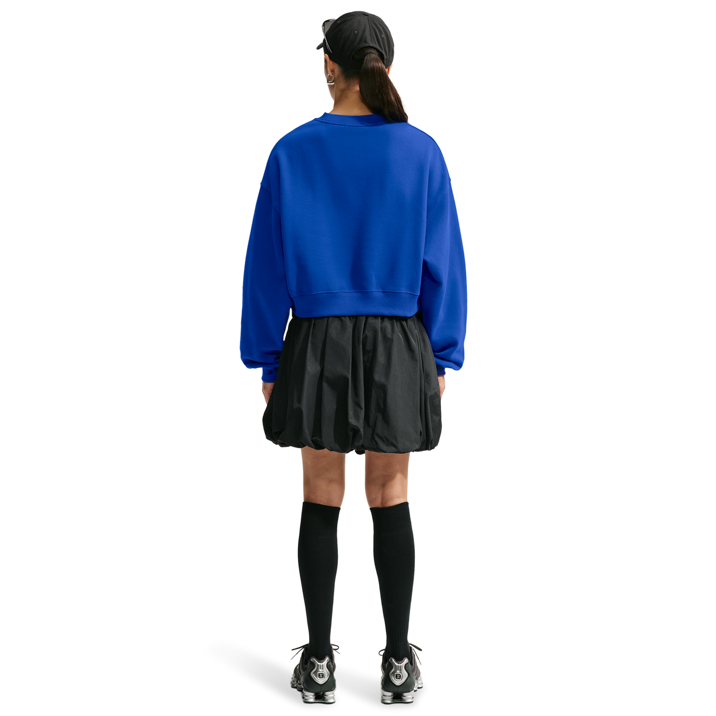 Nike Studio Fleece Mid-OS Crop Crew - Women's - Old Royal/Sail