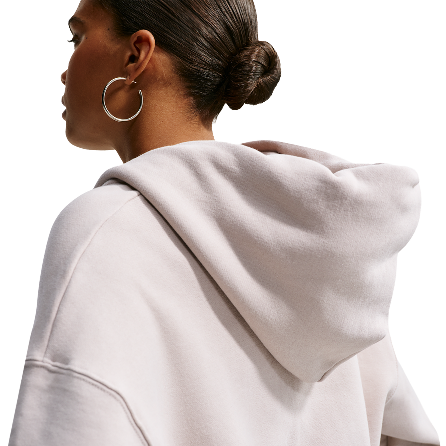Nike Studio Fleece Mid-OS Crp FZ Hoodie - Women's - Cream Ii/Sail