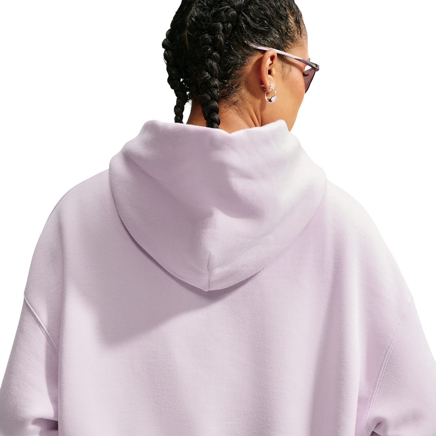Nike Studio Fleece Mid-OS Crp FZ Hoodie - Women's - Bleached Lilac/Sail