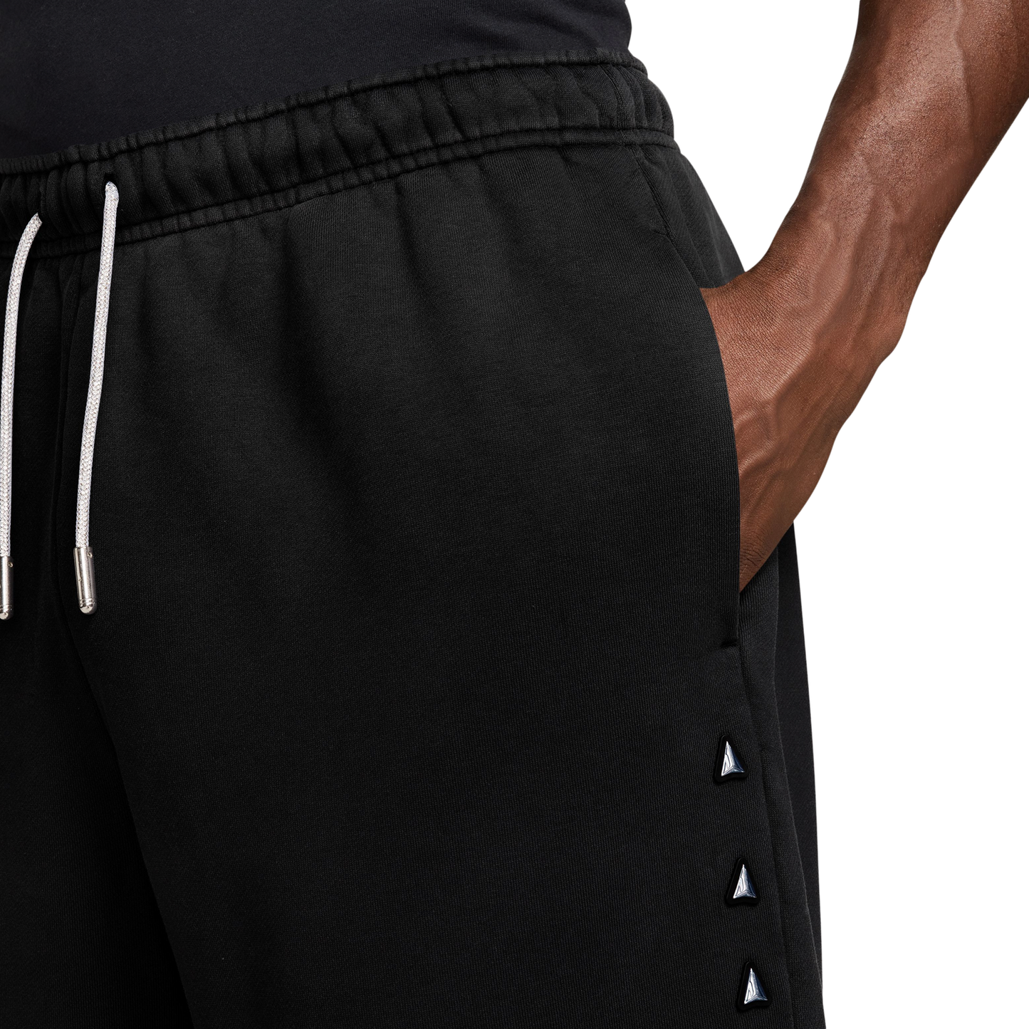 Nike JA Tech Fleece SI Open Hem Pants - Men's - Black/Ice Silver
