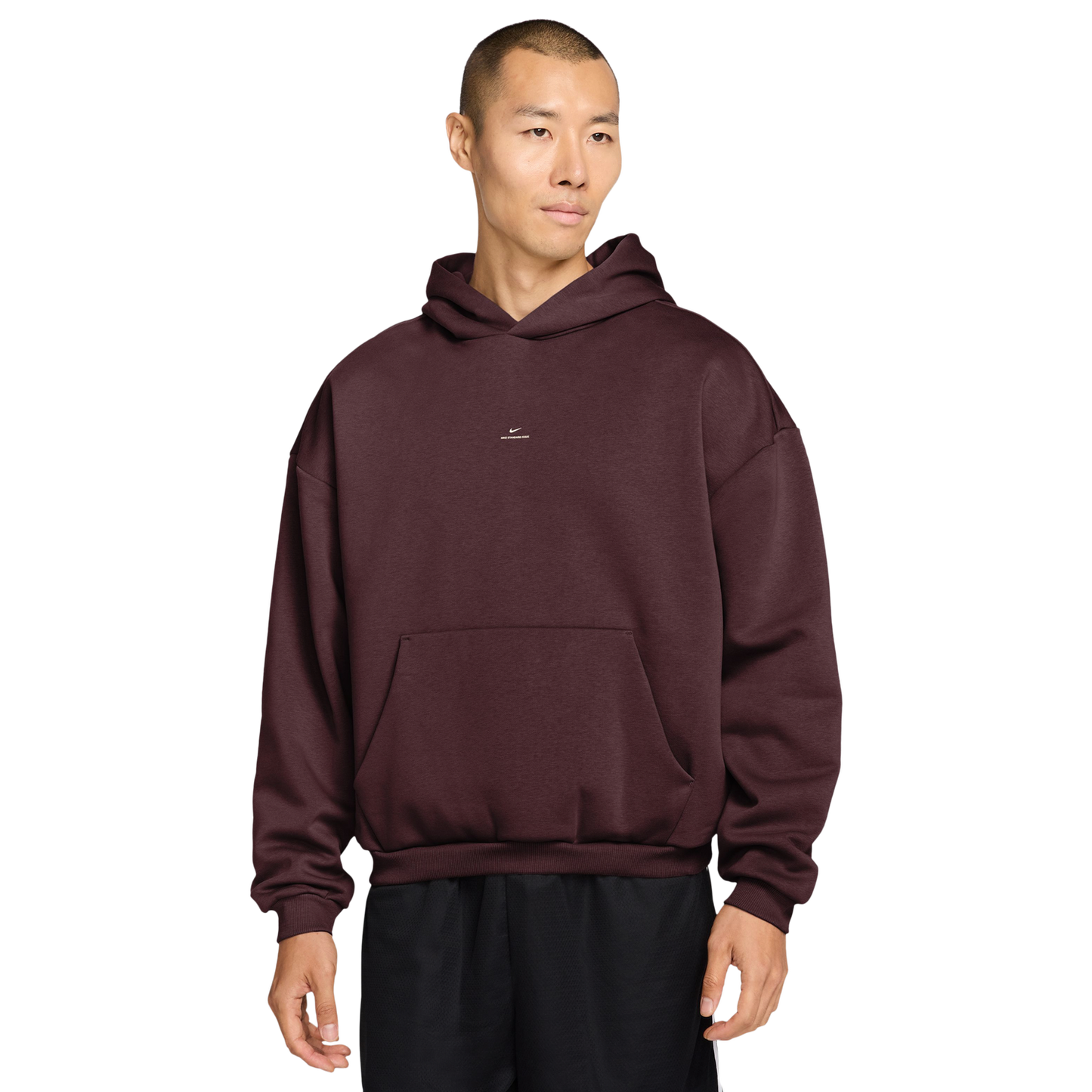 Nike TF SI Brsh Pullover Hoodie - Men's - White/Maroon