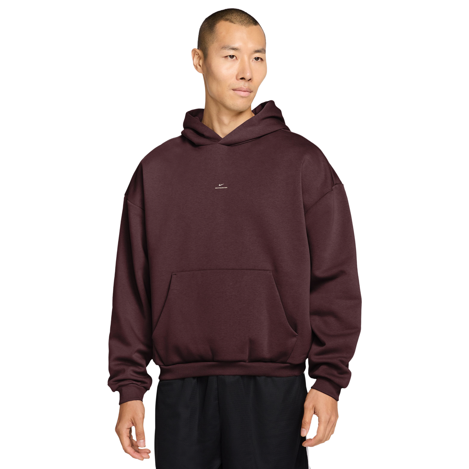 Nike TF SI Brsh Pullover Hoodie - Men's - White/Maroon