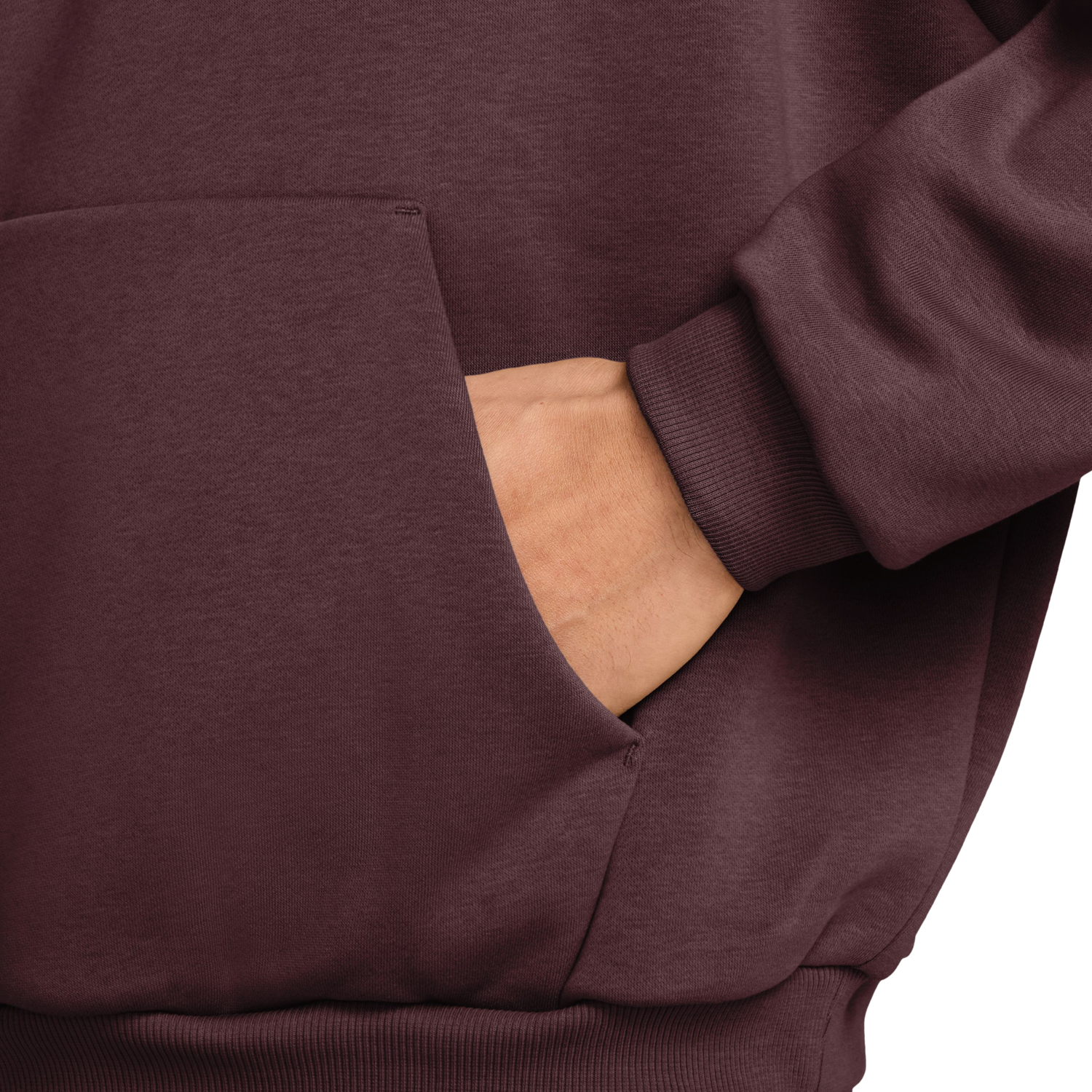 Nike TF SI Brsh Pullover Hoodie - Men's - White/Maroon
