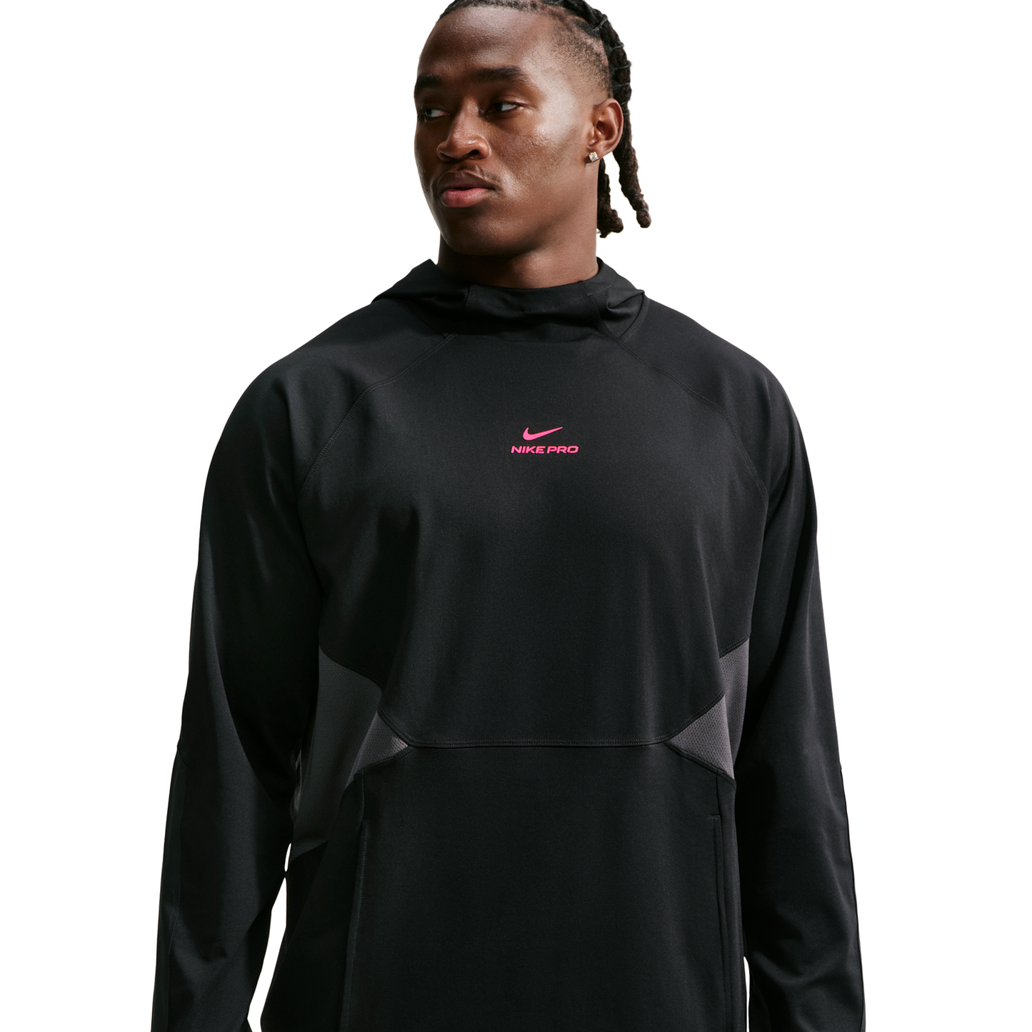 Nike Pro Training Dri-FIT Midlayer Top - Men's - Hyper Pink/Black