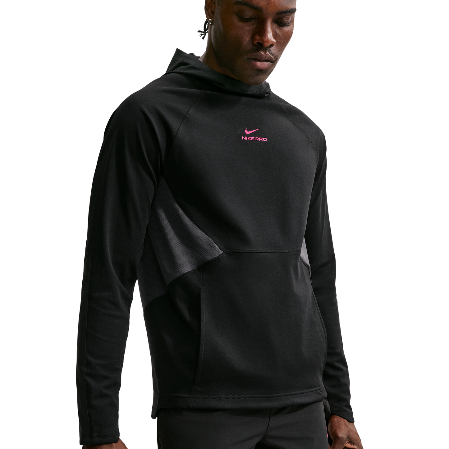 Nike Pro Training Dri-FIT Midlayer Top - Men's - Hyper Pink/Black