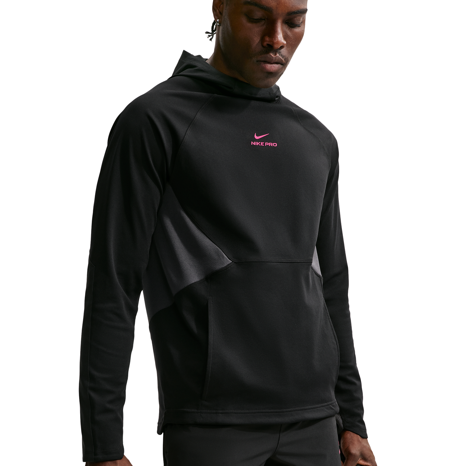 Nike Pro Training Dri-FIT Midlayer Top - Men's - Hyper Pink/Black